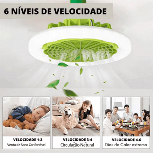 Luminária LED com Ventilador | FanMaster® - Casa Linnda